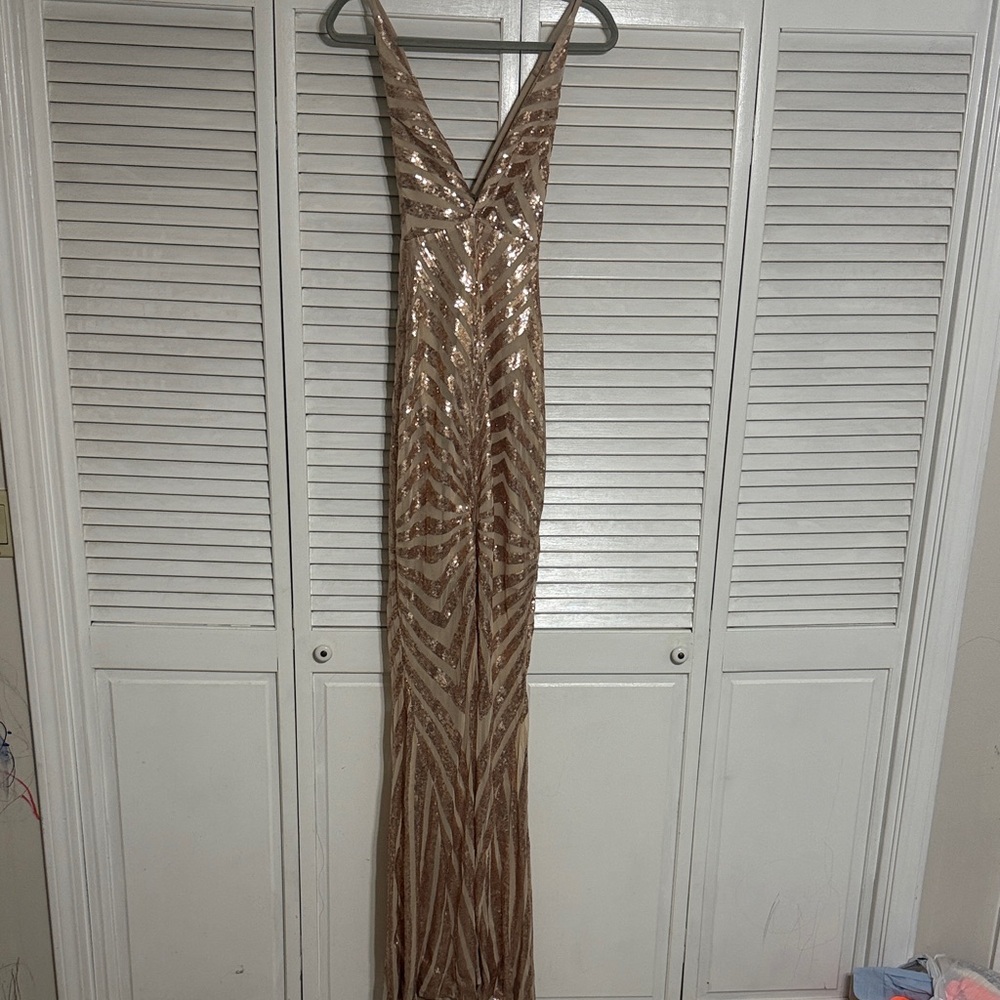 Elegant Sequin Evening Gown